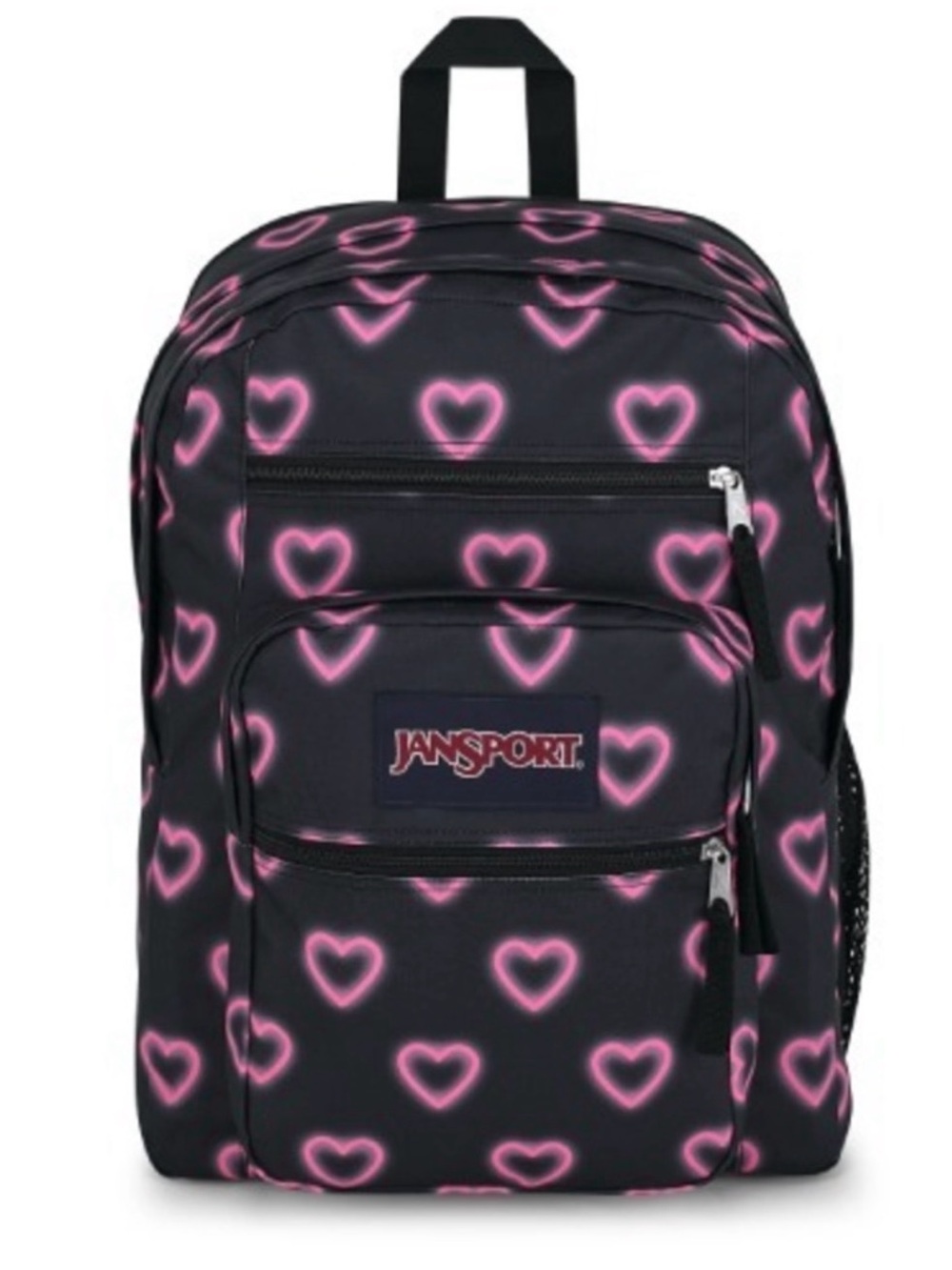 JanSport Big Student Backpack
Happy Hearts Black Pink NWT XL
34L Laptop Bag